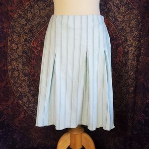 Charlotte Russe Mint Blue Fit & Flare Knee Length Pleated Skirt Womens Juniors 7